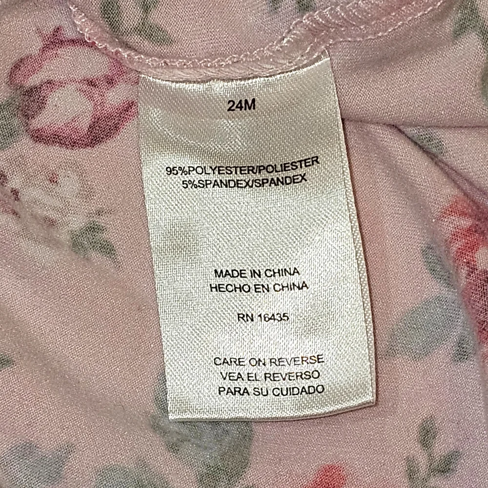 Nannette Baby Pink‎ Floral Long Sleeve Dress | 24 Months